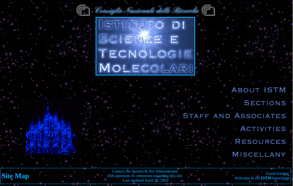 ISTM website, crawled on October 4, 2003